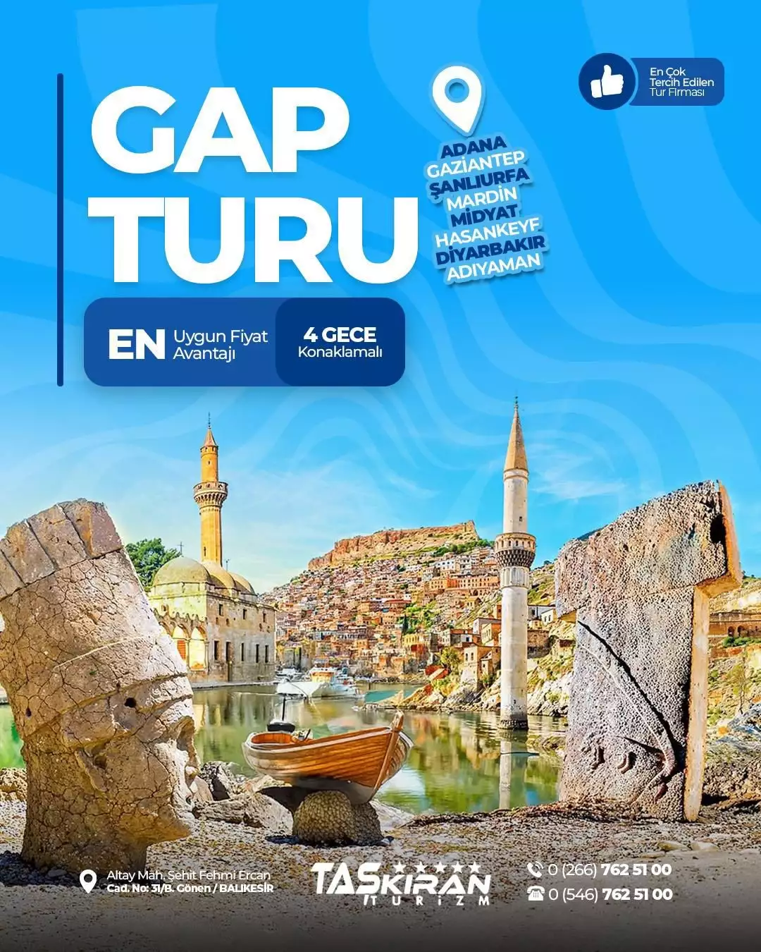 GAP TURU ( 4 GECE KONAKLAMALI 5 GÜN )